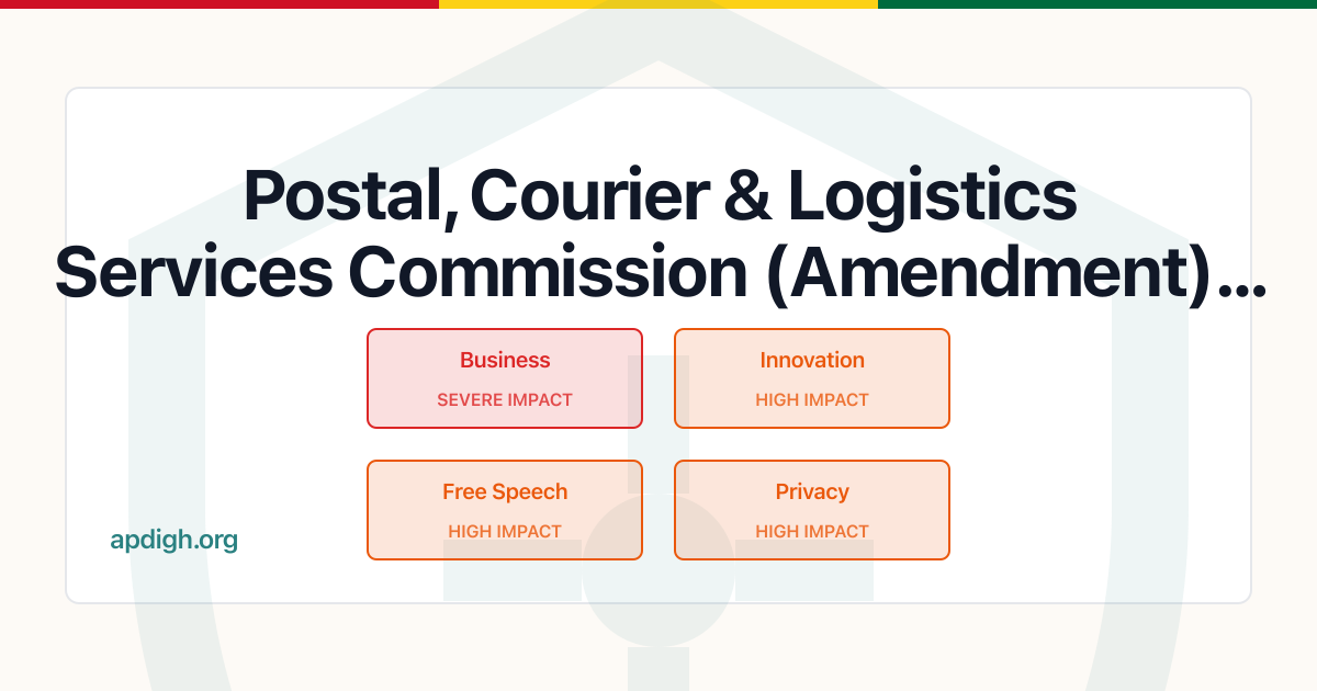 Postal, Courier & Logistics Services Commission (Amendment) Bill - Impact Analysis