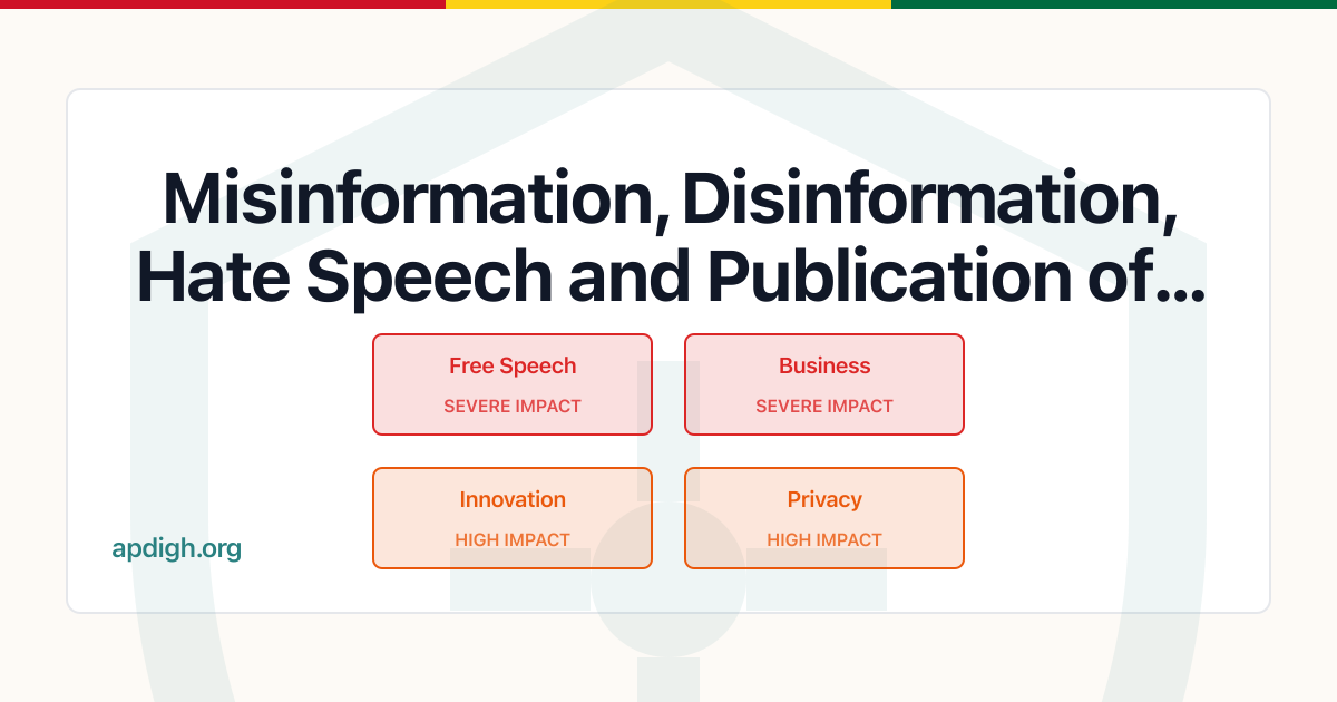 Misinformation, Disinformation, Hate Speech and Publication of Other Information (MDHI) Bill, 2025 - Impact Analysis
