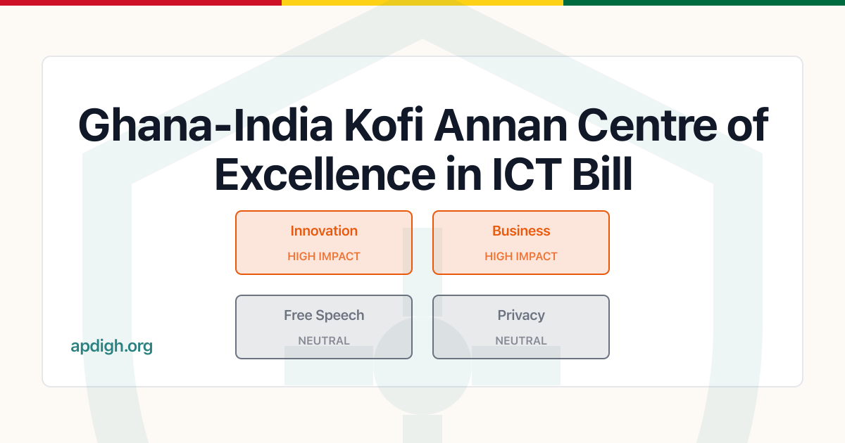 Ghana-India Kofi Annan Centre of Excellence in ICT Bill - Impact Analysis